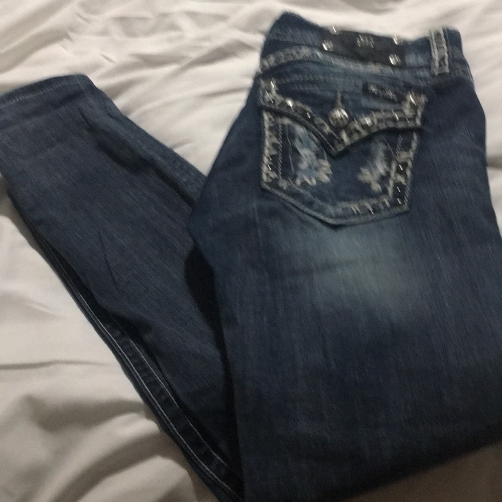 Miss me skinny jeans sz 28 bling